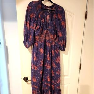 Free People purple Large vneck dress